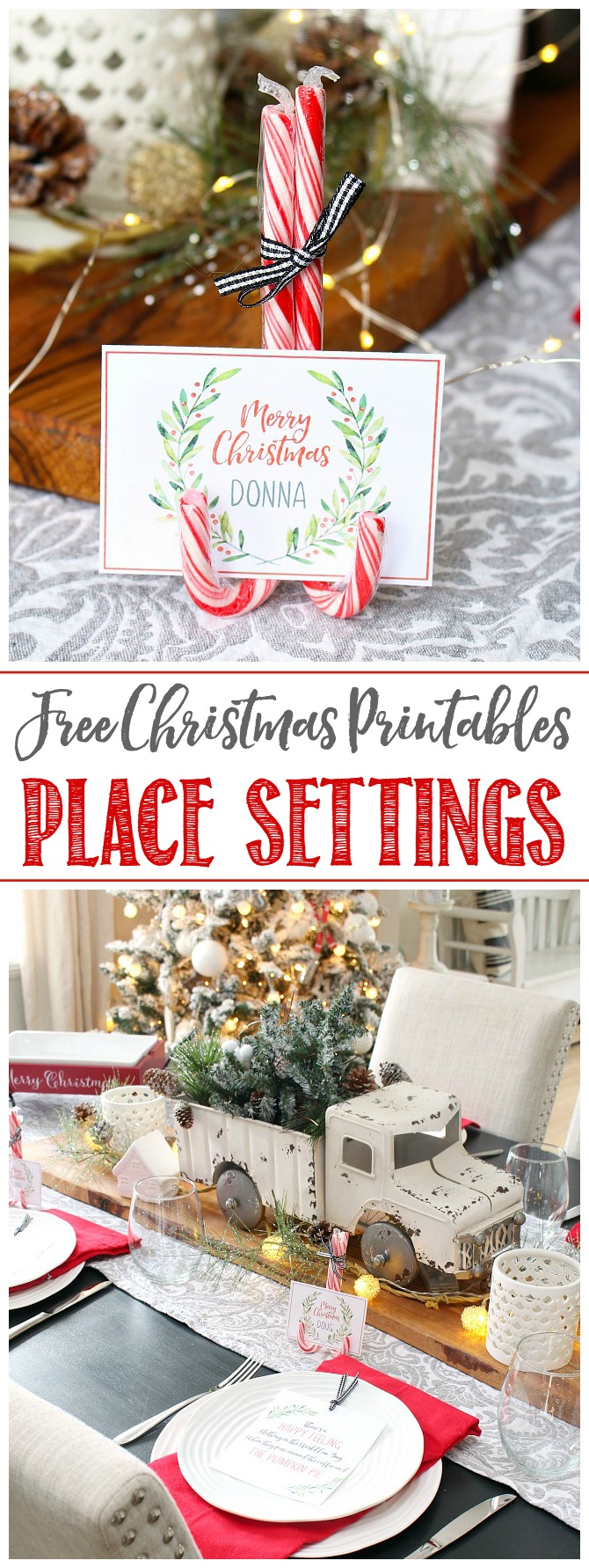 christmas printables - free printable christmas place cards